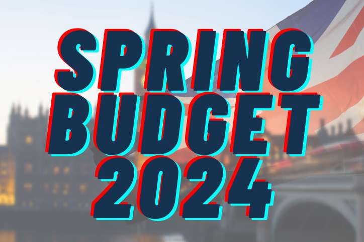 UK flag and Big Ben with writing over image "Spring Budget 2024"